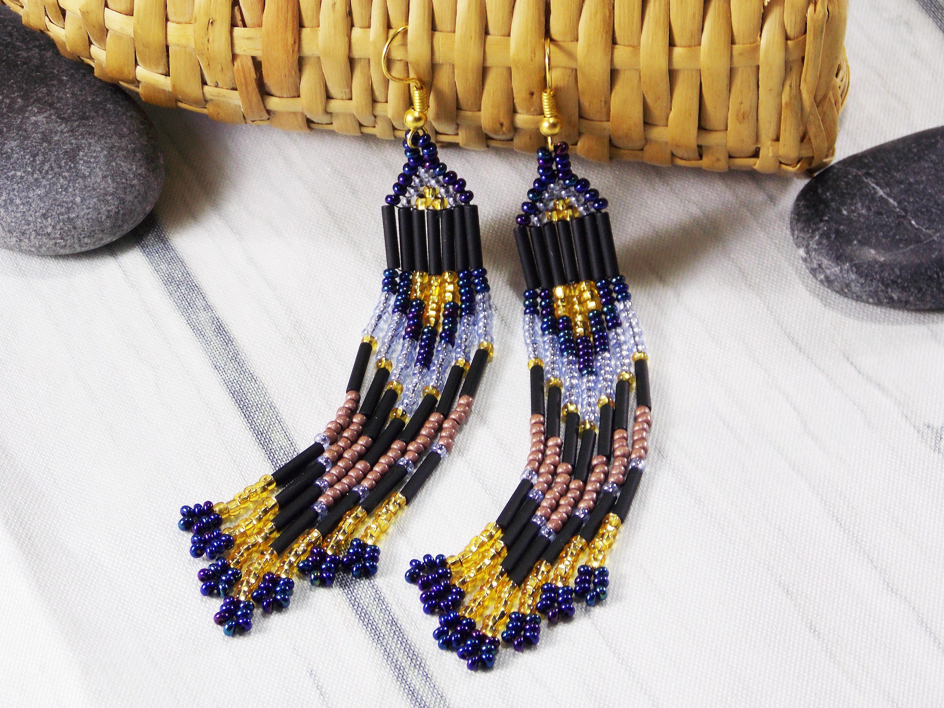 Chandelier earrings fringe earrings charm earrings Exotic