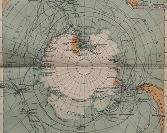 South pole map | Etsy