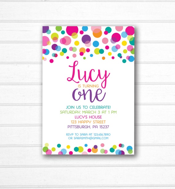 Polka Dot Party Invitations 3