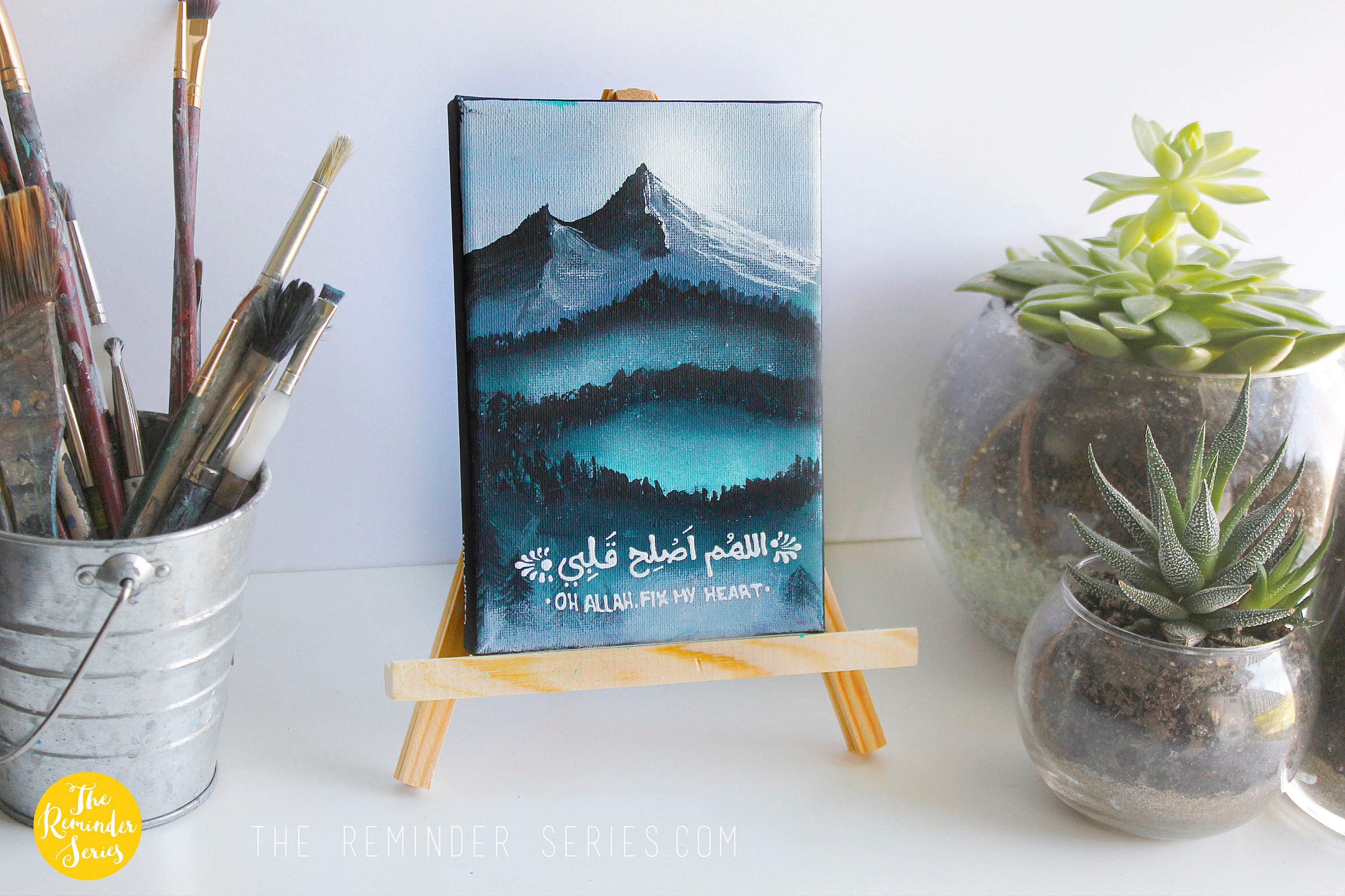 islamic art mini islamic painting islamic canvas mountains
