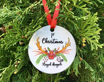 baby's first christmas ornament // first christmas // personalized gift // baby first christmas // christmas ornament // baby ornament