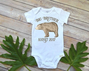 Big Brother Shirt, Big Brother Bear, Baby Announcement, Pregnancy Reveal, Future Brother, Cute Baby Clothes, Big Brother Reveal, Brother set