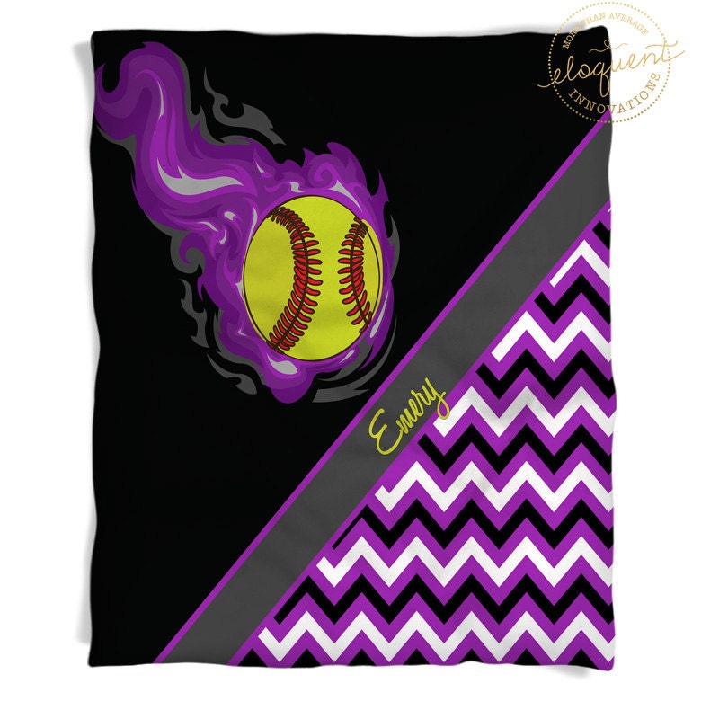 Softball Personalized Sherpa Blanket – LemonsAreBlue