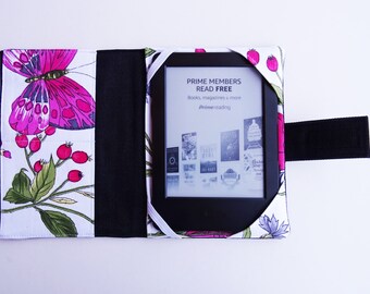 Poppy fabric eBook case, Poppies Kindle cover, Kindle fabric case, eBook cover, eBook case, eBook protector, Soft cover for Kindle Voyage