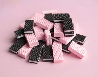 Pink/Chocolate Wafer Cabochons Flatback Embellishments Kawaii Decoden Resin