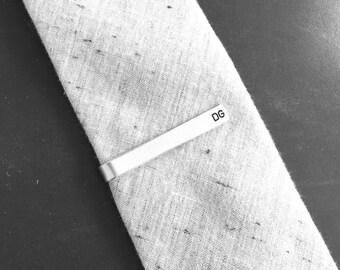 Personalized Hand Stamped Tie Clip, Custom Tie Bar, Boyfriend Gift, Father's Day Gift, Birthday Gift, Wedding Gift, Christmas Gift For Him