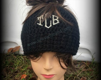 Messy bun hat, Messy Bun Beanie, bun hat, Hi Bun Beanie, Hi bun hat, Ponytail Beanie, Messy bun beanie.