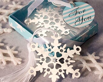 Snowflake Bookmark Winter Wedding Party Favor 36-100 Qty 6472