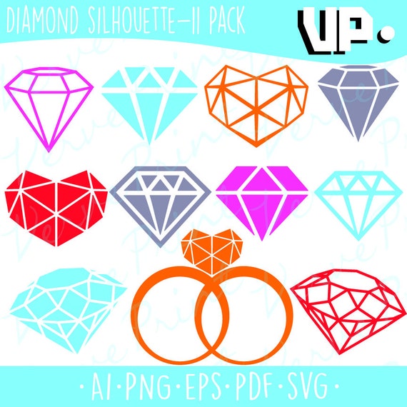Download Items similar to Diamond Silhouette Svg, Ai, Eps, Pdf ...