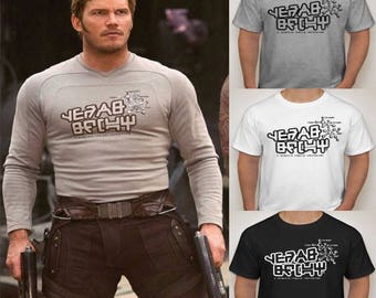 Adult Guardians Of The Galaxy Vol. 2 Movie Star Lord Peter Quill Inspired Graphic Tee Shirt