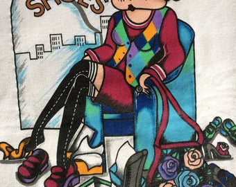 1994 BETTY BOOP SHOES Vintage 90s Jerry Leigh Limited Edition Collectible Numbered Sweatshirt / Size One Size Fits Most