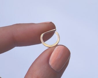 Square Septum - 14 k Gold Fill Septum Ring - Yellow or Rose Gold - 18 g or 16 g - Handmade - Custom Made to Order - Mini - Micro - Small