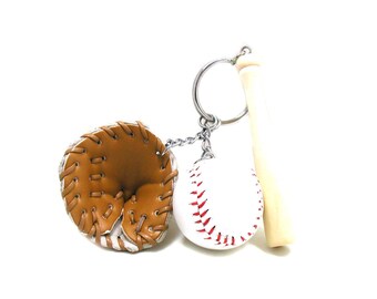 Baseball Keychain, Baseball Key Ring, Sports Keychain, Baseball Gift, Baseball League, Baseball Bat Keychain, Sports Gift, Baseball Glove