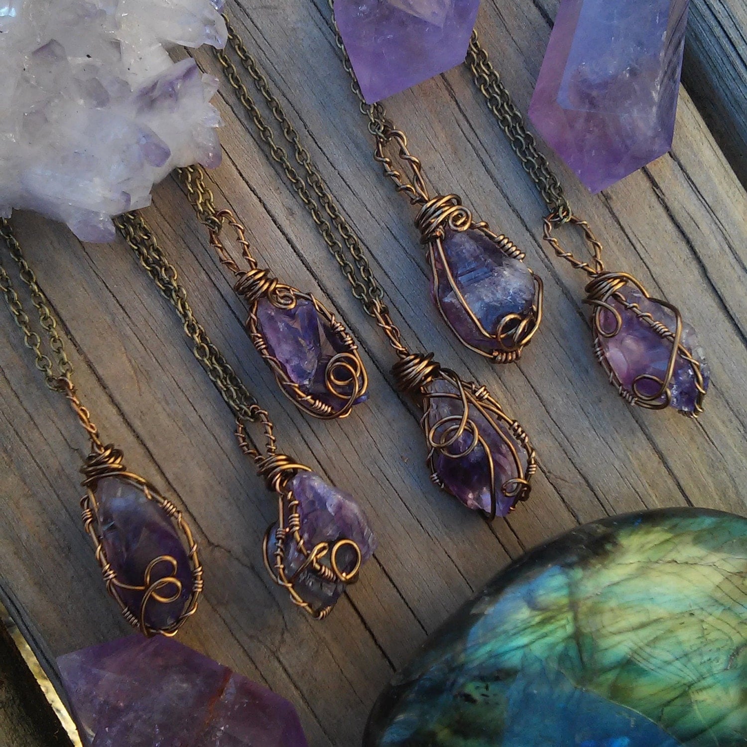 Raw Amethyst necklace amethyst necklace by WildandFreePeople
