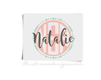 Vinyl Monogram Decal || Yeti Monogram Decal, Name Decal, Monogram Car Decal, Yeti Name Decal, Cooler Monogram, Personalized Monogram Decal
