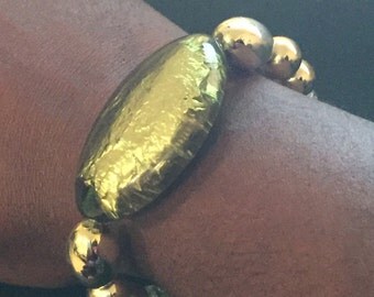 E11ven Green Stone Bracelet Heart Padlock main image 0