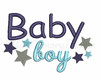 Baby Boy Embroidery Sayings - New baby embroidery design - Star embroidery - Machine embroidery Instant download file - 4x4 5x7 6x10 sizes