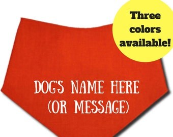 Personalized Dog Bandana with Dog's Name, Dog Bandana, Custom Dog Bandana, Personalized Dog Bandana, Dog Bandana Personalize, Dog Bandanna