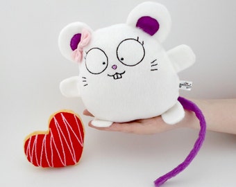 white mouse soft toy