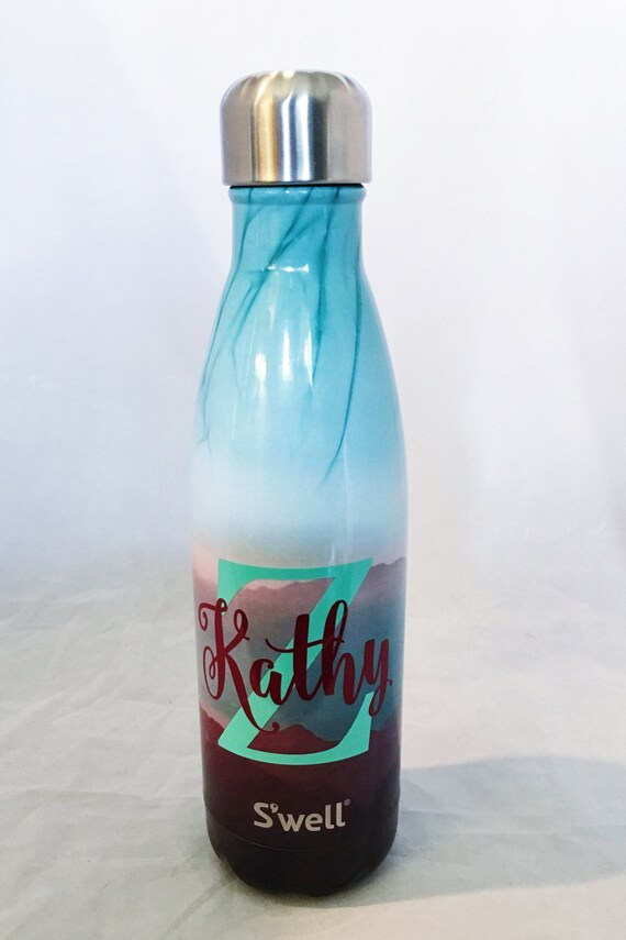 NEW Monogram S'well Aspen Bottle - Christmas, Hiker, Adventure, Groom, Groomsmen, Bride, Bridesmaid, Custom Swell, Personalized Swell