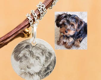 Photo Engraved Necklace, Photo Engraved Jewelry, Engraved Necklace, Engraved Jewelry, Personalized Necklace, Bridesmaid Gift, Best Friend
