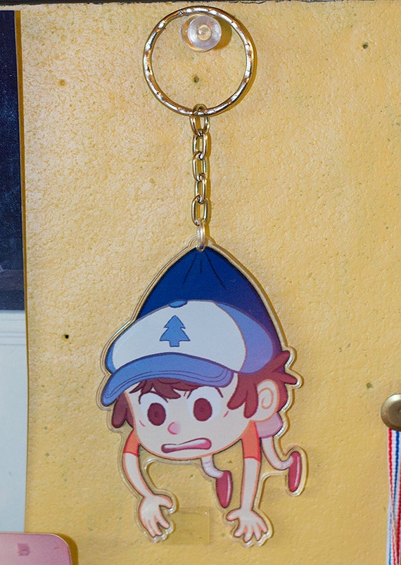 Gravity Falls Dipper Pines Clear Acrylic Keychain