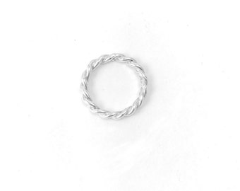 Twisted sterling silver ring-rope silver ring-braided silver ring-twisted band-sterling silver ring-stackable ring-stacking ring-Modern ring