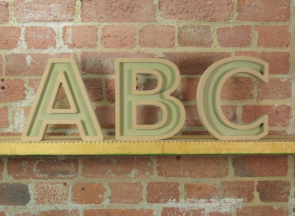 Recessed Wooden Letters Free Standing for DIY craft projects