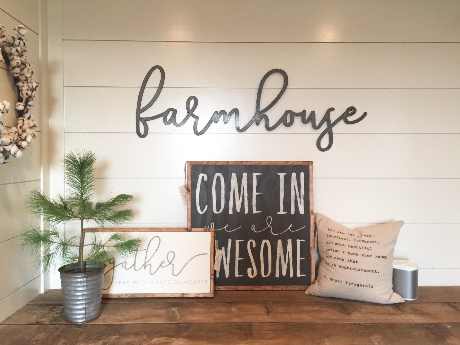 READY TO SHIP Large Metal Farmhouse Sign