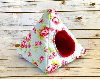 Hedgehog Bed | Guinea Pig Bed | Small Animal Bed | Hedgehog House | Guinea Pig House | Rat Bed | Tent | Teepee | Rose Design