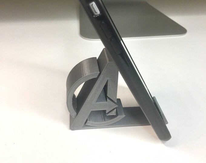 Smartphone Avengers Logo Desktop Stand. Cell Phone Stand