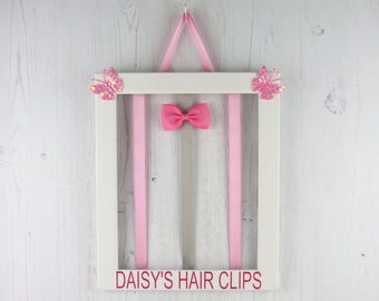 Hair bow holder, Personalized barrette holder, personalised hair clip holder, hair clip organiser, personalised hair bow holder, hair clip.