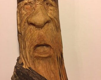 Wood Spirit Pine Knot Carving
