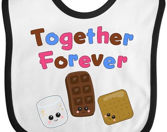 Together Forever S'mores Baby Bib by Inktastic