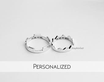 King & Queen Rings | Crown Ring | Crown Engagement Rings | Crown Promise Rings | Crown Rings For Her | Princess Crown Rings