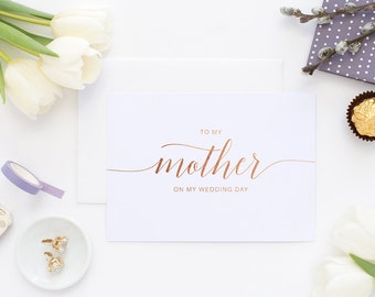 To my Mother on my Wedding Day, To my Mother, Wedding Gift Card, Wedding Day, Wedding Card, To my Mother Card, Wedding Notecard, Wedding
