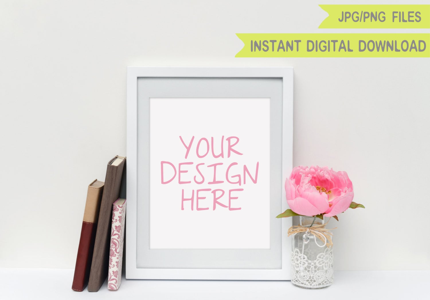 8x10 Mockup White Frame Mockup DIGITAL White Frame 8x10