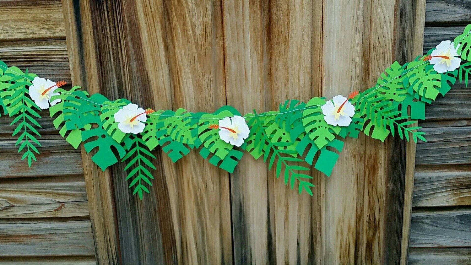 Tropical Garland / Tropical Leaves / Hawaiian Party Decor