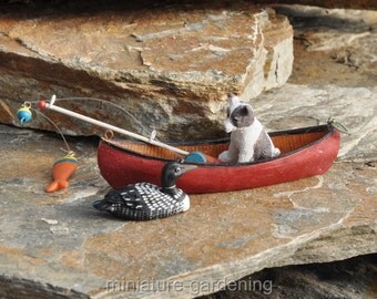 Crazy About Fishing for Miniature Garden, Fairy Garden