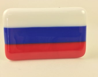 Russia fused glass belt buckle