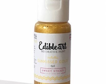 FAST SHIPPING!! Metallic Sunkissed Gold Edible Art Paint, Edible Food Color