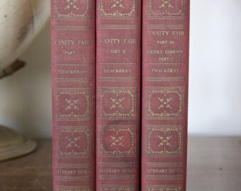 Red Vintage Books, Book Set, Antique Books, Vintage Book Collection, Book Décor, Wedding Decor, Home Decor, Centerpiece, Office Décor