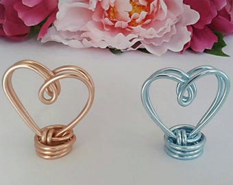 Wire photo holder - Heart photo frame - Mini photo stand - Scan photo holder - Baby shower gift - New mum gift - Girls bedroom decor