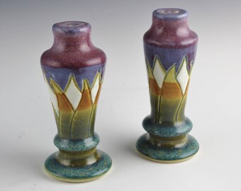 Cactus in Bloom Salt & Pepper Shaker Set, Southwest Tableware by Arizona Potter, Monte Voepel