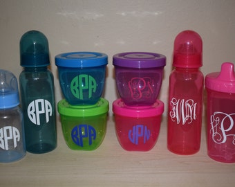 Monogram Baby Bottles, Containers, and Sippy Cups
