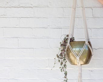 Macrame Plant Hanger, White Macrame Planter, Plant Hanger, Macrame Planter, Macrame Plant Holder, Hanging Planter, Boho Planter, Boho Decor