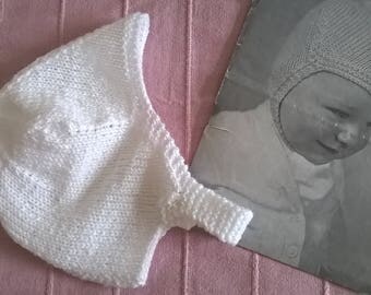 baby boy hat/ baby helmet / baby hat/ white baby hat/ christening hat for boy