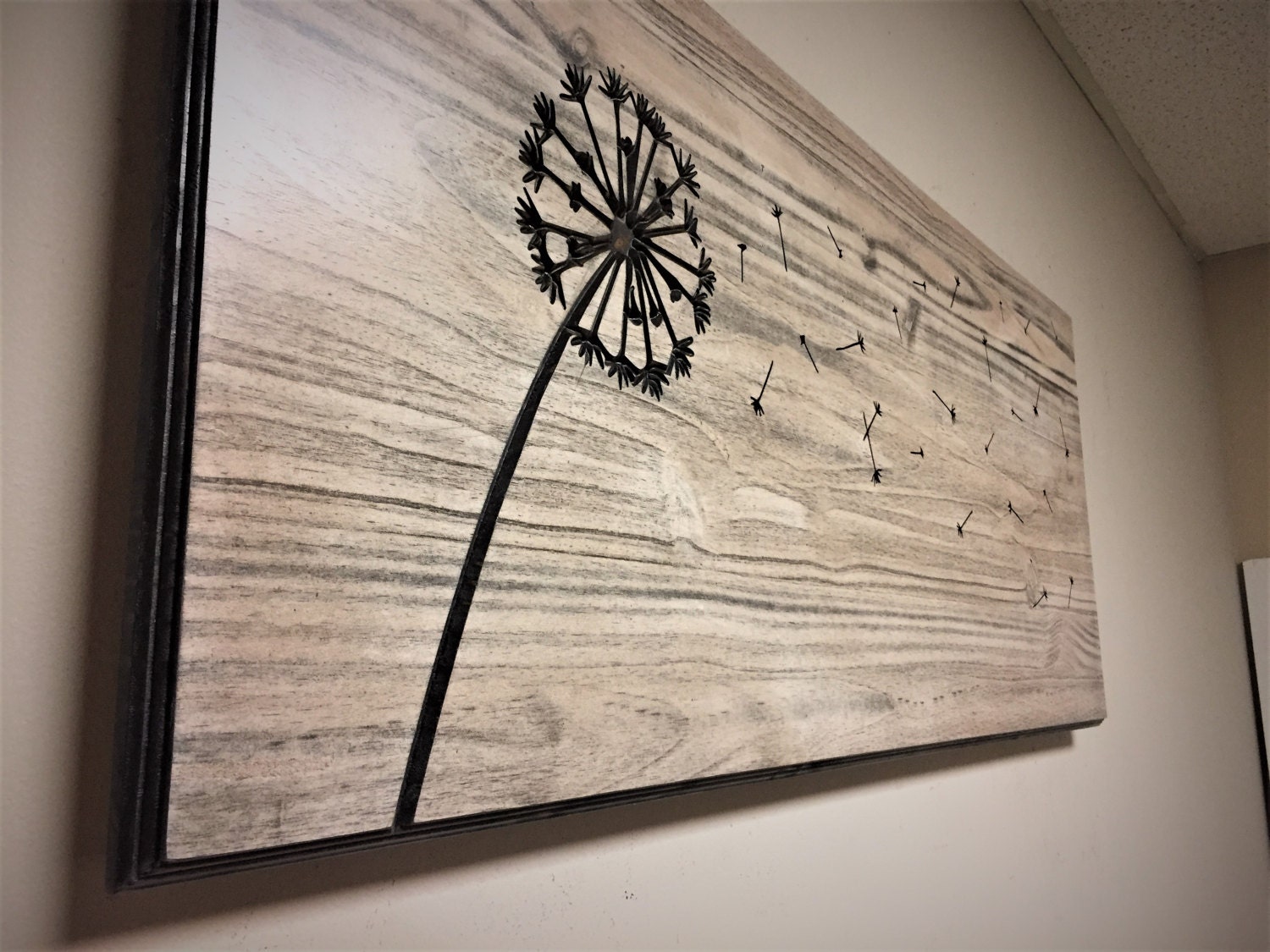 Dandelion Wall Art Carved Wood Wall Art Home Decor