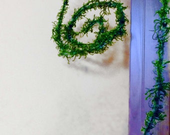 Wire sculpture, spiral, moussse, design plant, wire Sculpture, spiral, moss, design