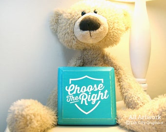 Choose The Right (Decal Only) - CTR - Vinyl Sticker, Vinyl Decal, Craft Decal - LDS Home Decor, Primary Theme, Craft Vinyl - Custom Color